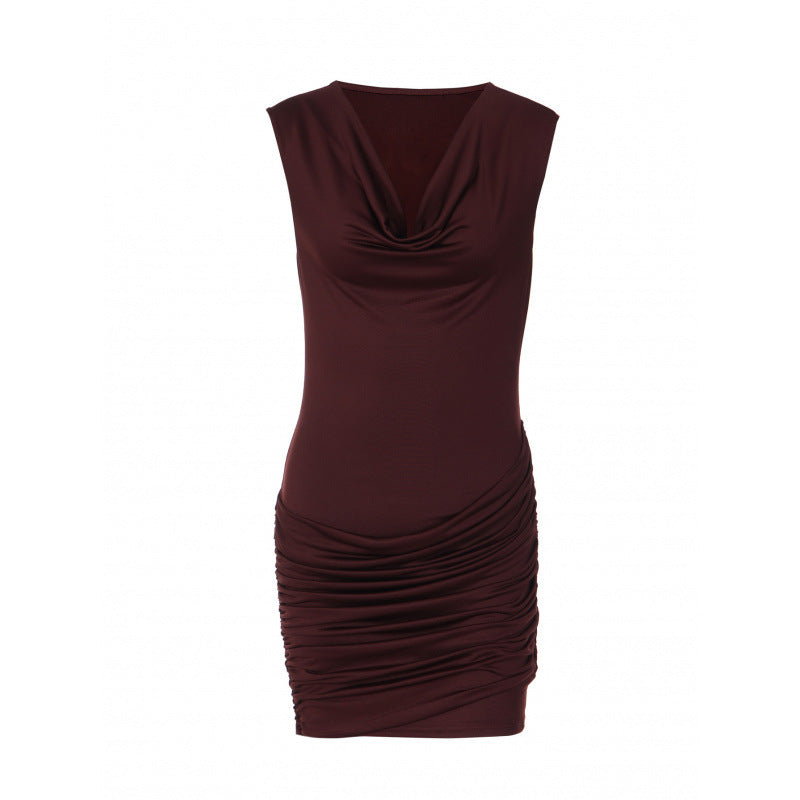 Damen Elegantes Wickelkleid mit raffinierten Rüschendetails und verführerischem V-Ausschnitt Skovae