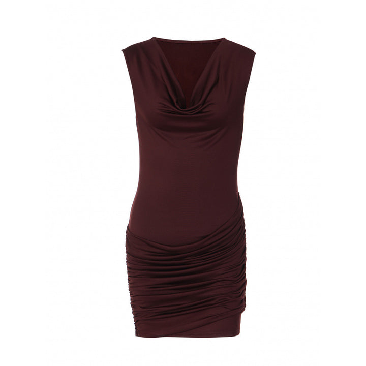 Damen Elegantes Wickelkleid mit raffinierten Rüschendetails und verführerischem V-Ausschnitt Skovae