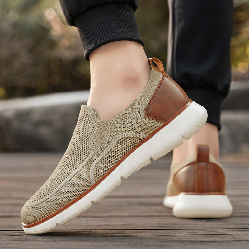 Herrer nan åndbar strikslippers med elastisk indgang og stødabsorberende EVA-sål Skovae