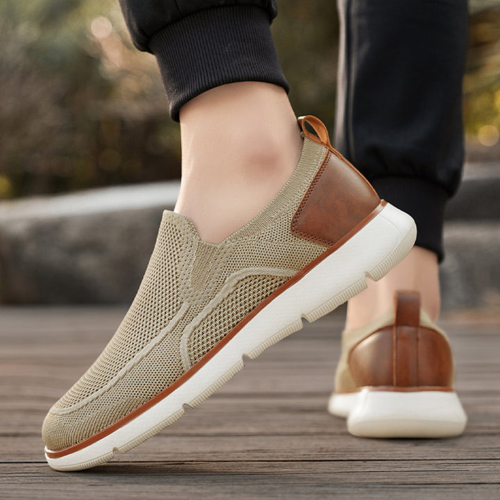 Herrer nan åndbar strikslippers med elastisk indgang og stødabsorberende EVA-sål Skovae