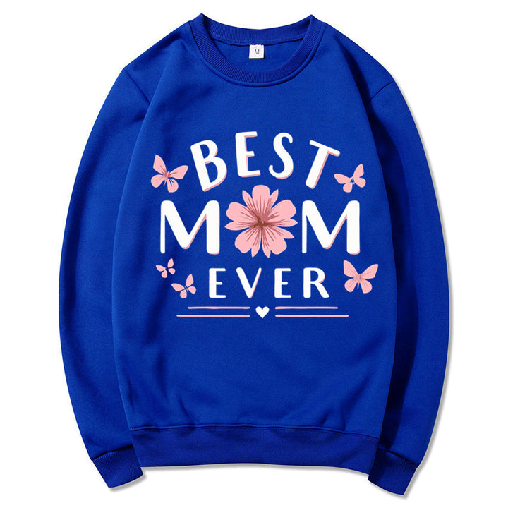 Kvinders sweatshirt med legende yndlingsudsagn og blomsterdesign Stilla