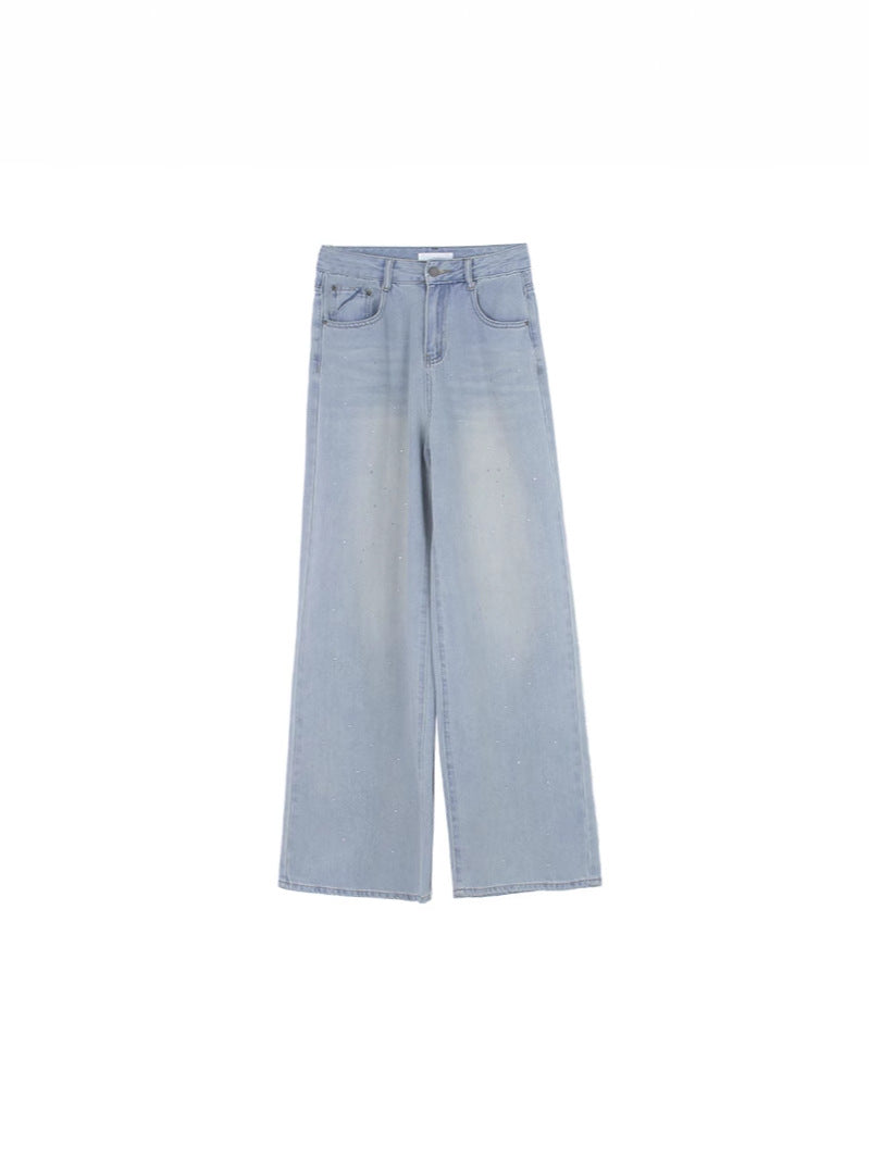 Dame vidde High-Waist Jeans i casual snit og moderigtig vintage-look Stilla