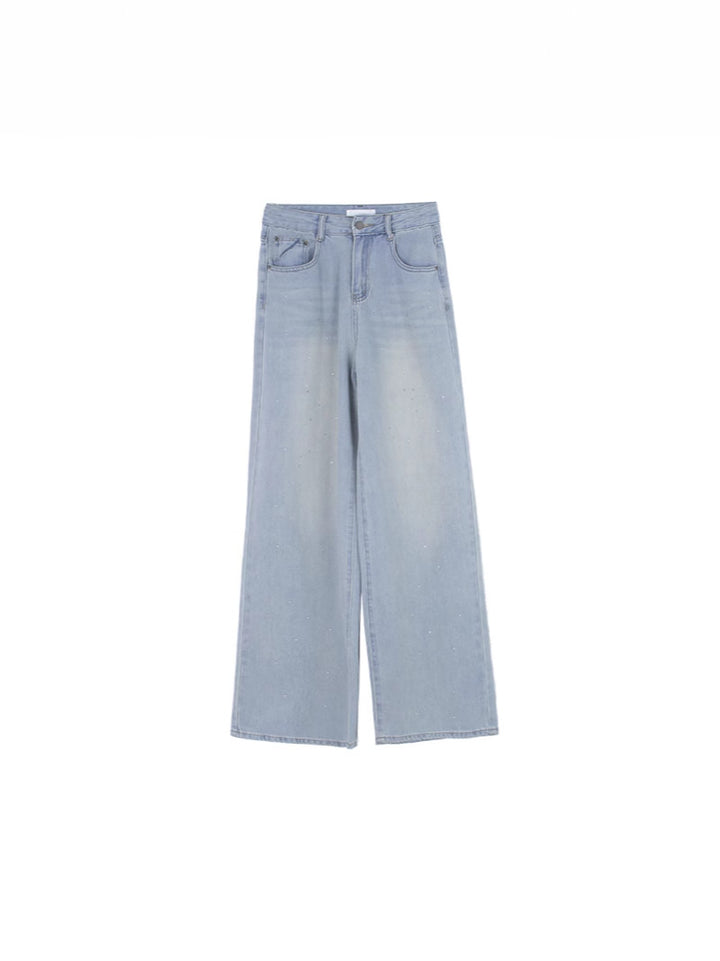 Dame vidde High-Waist Jeans i casual snit og moderigtig vintage-look Stilla