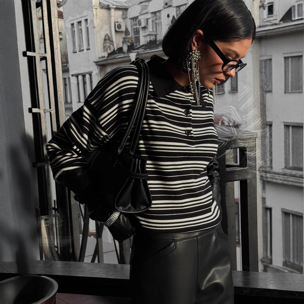 Kvinders striped cardigan med en afslappet pasform Stilla