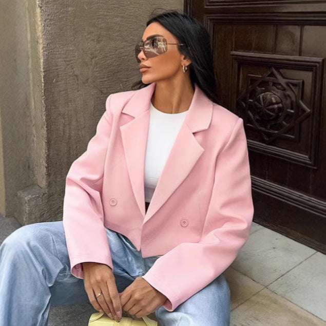 Dame Kort Blazer med afslappet snit og fashionable detaljer Stilla
