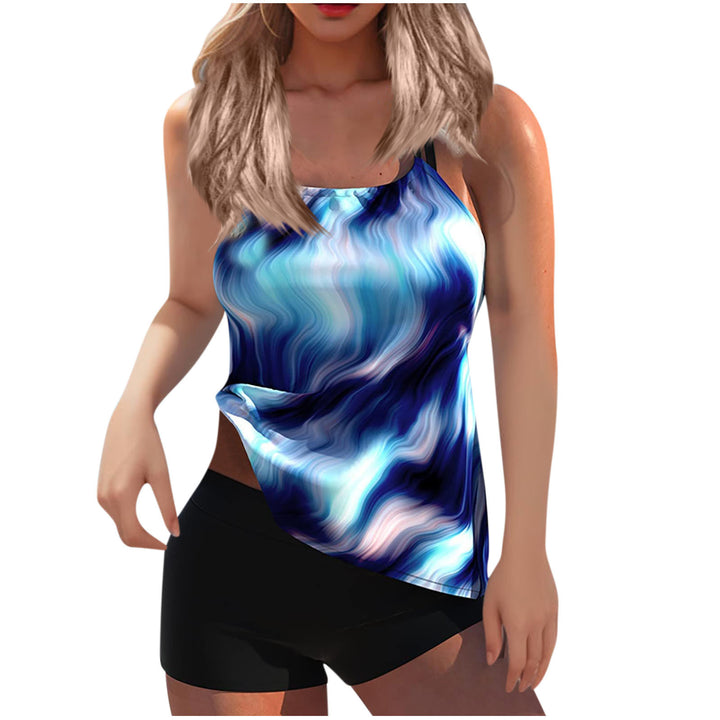 Dame Sporty Tankini-set med stilfuld top og behagelige shorts Skovae