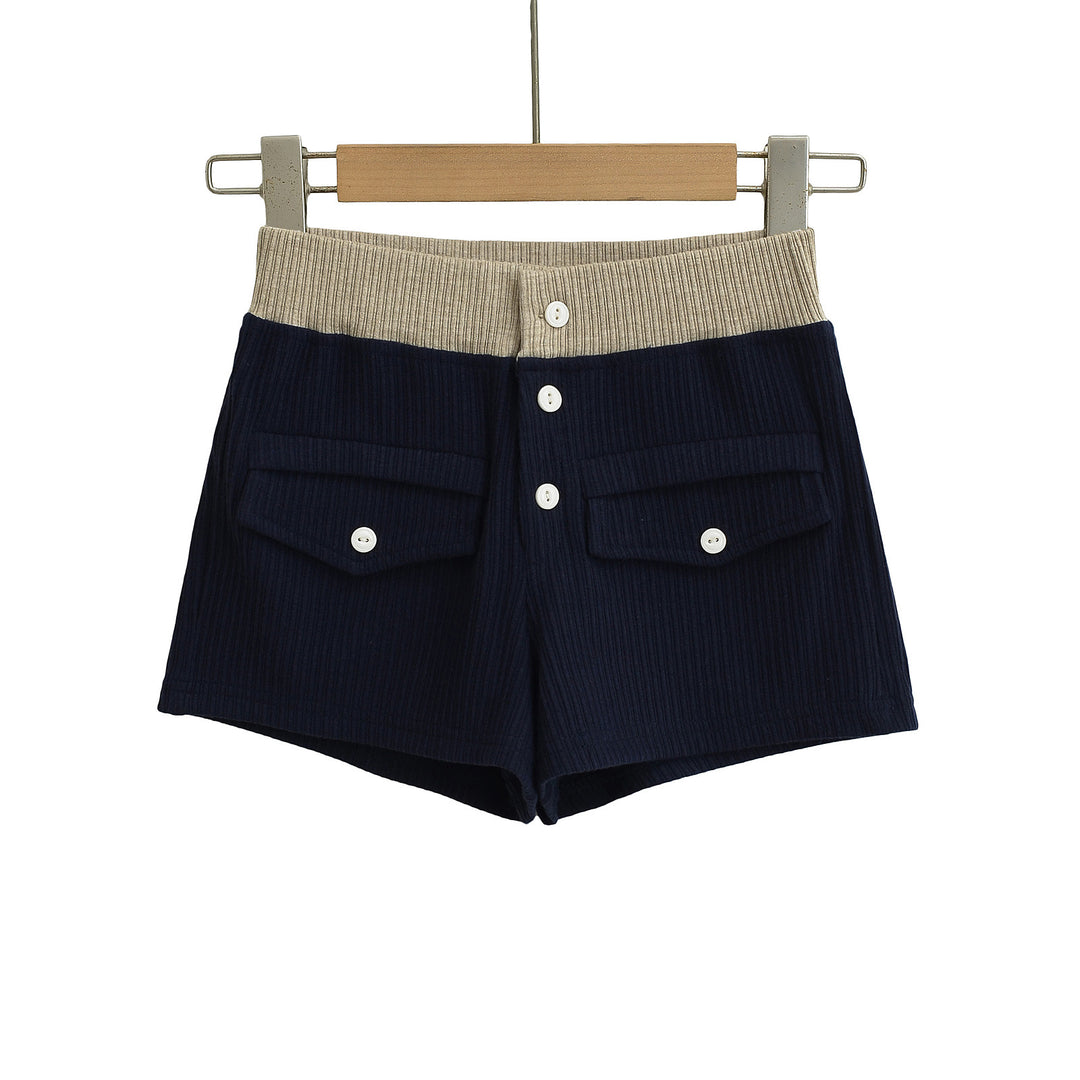 Dame fritidsshorts med elastisk talje og dekorative lommer Stilla
