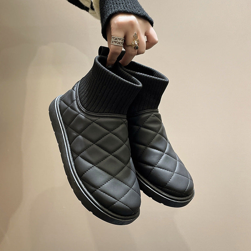 Dame step stiefeletter med elastisk bund og skridsikkert sål Stilla