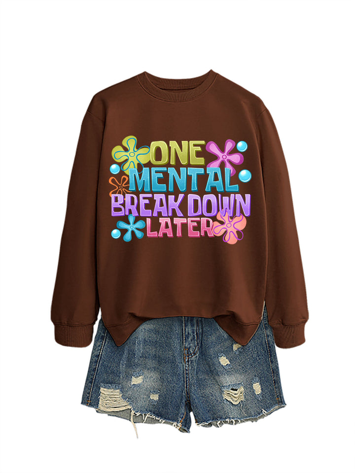Kvinders sweatshirt med kreativt print Stilla