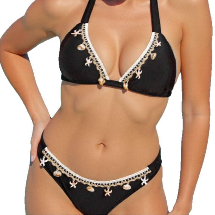 Dame Triangel-Bikini med udsmykkede detaljer Skovae