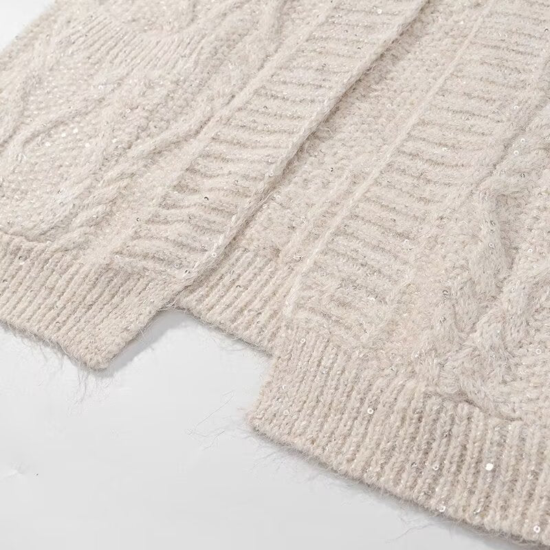 Kvinders chunky strik cardigan med praktiske lommer Stilla