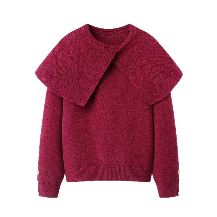 Kvinders sweater med unik krave og afslappet design Stilla
