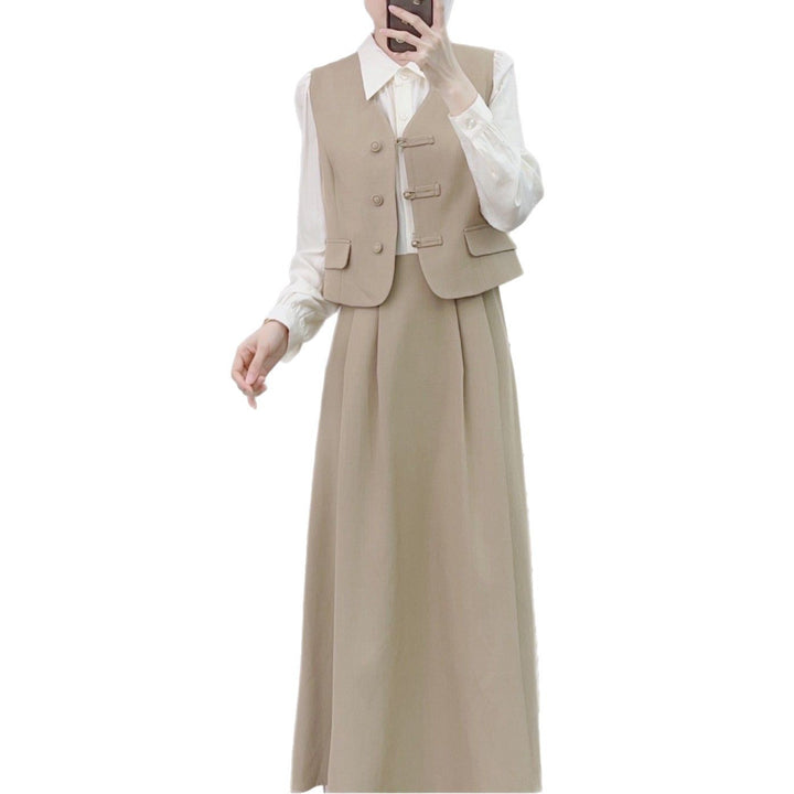 Dame elegant vest-nederdel kombination Stilla