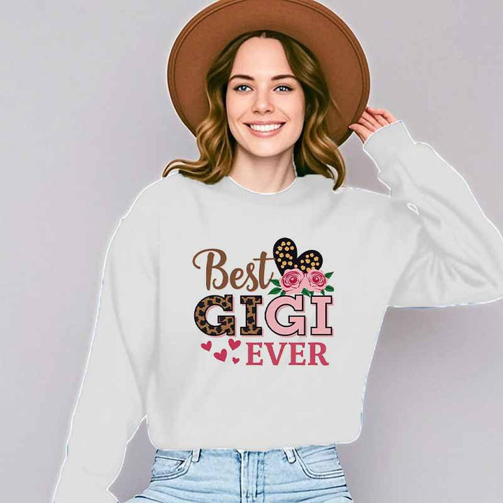 Dame sweatshirt med kreativ Gigi motiv Stilla