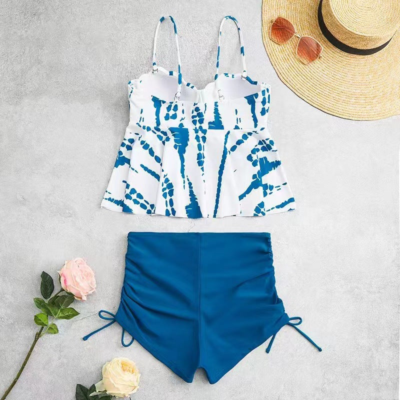 Dame Tankini-sæt med elegant bustier-top og sporty høj talje-trusser Stilla