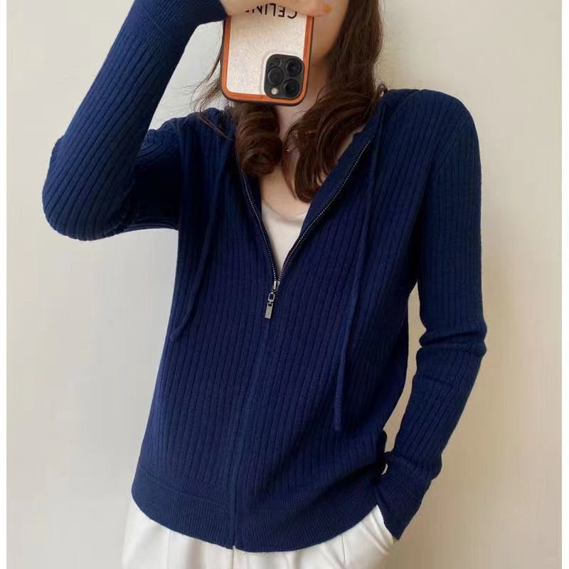 Dame Zip-Hoodie Sweater Stilla