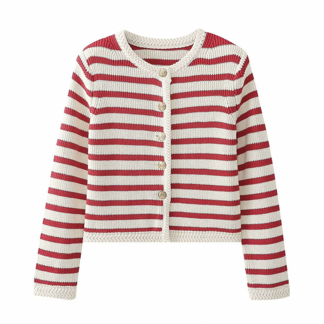 Stilla | Strikket veste med striber