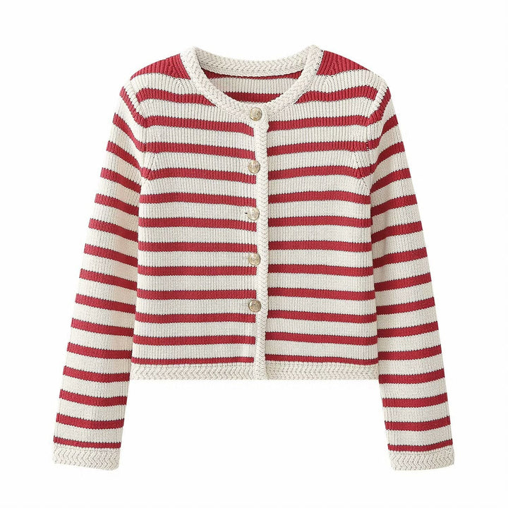Stilla | Strikket veste med striber