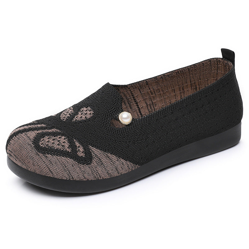 Dame Elegante Slip-On Loafers med moderne perle design og fleksibel sål Stilla