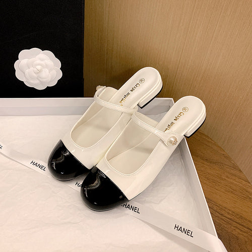 Dame sling ballerinas med elegant strop og mode kontrastdetaljer Stilla