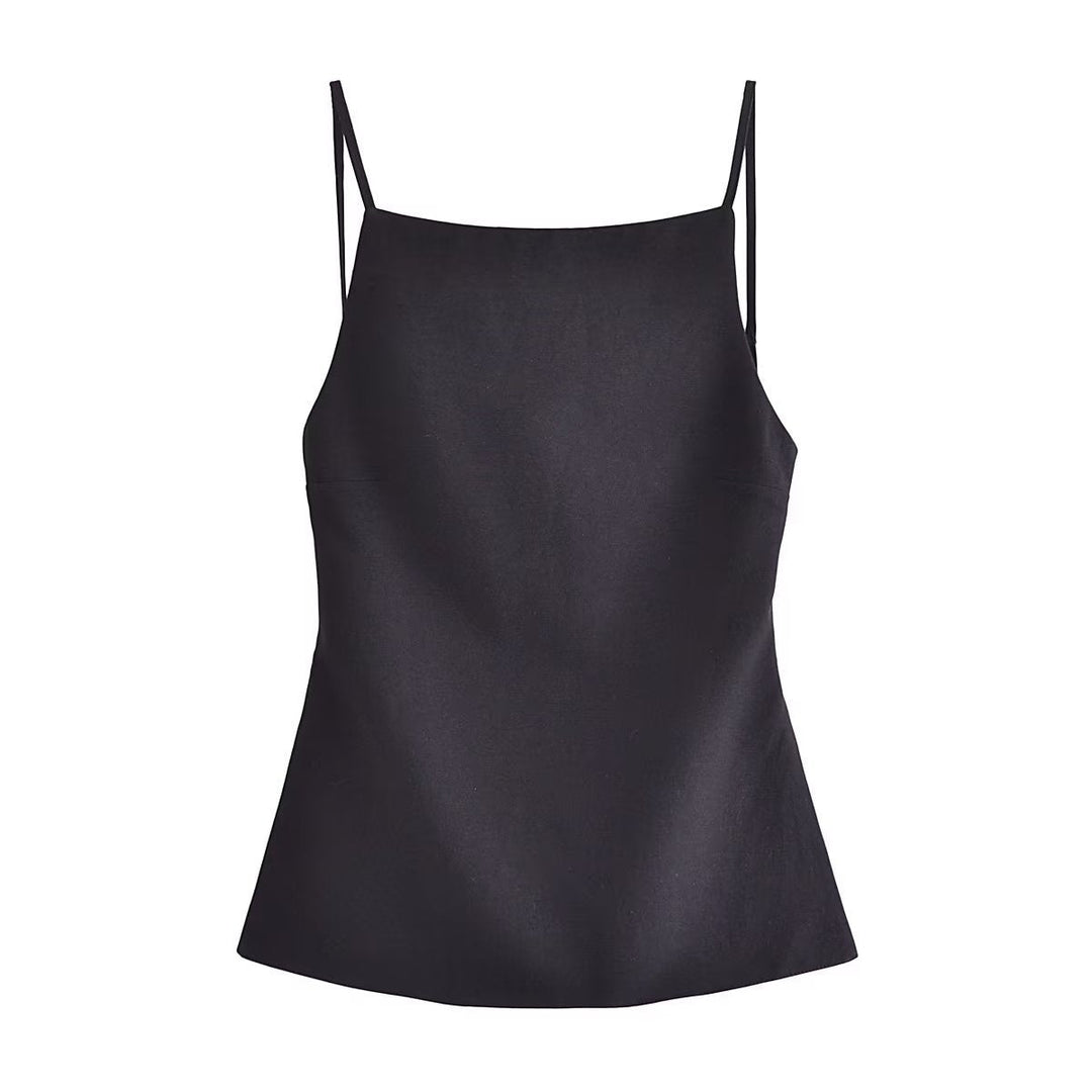 Stilla | Rygget-fri top Plisseret Rygget-fri Kort Vest Top