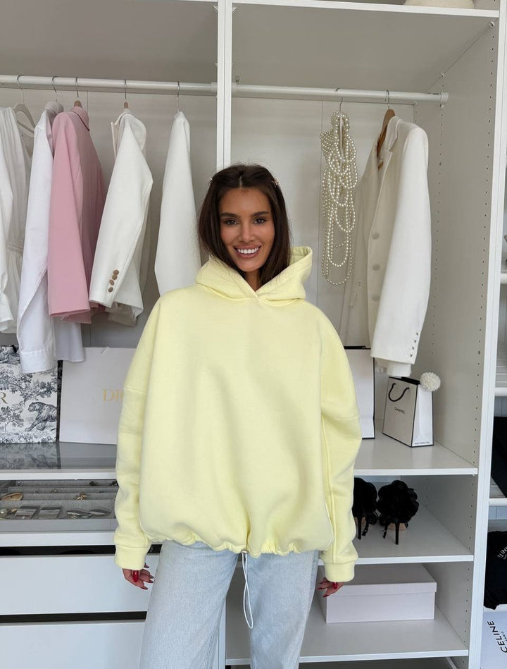 Kvindernes komfortable oversized hoodie med snoretræk og materialer af høj kvalitet Stilla