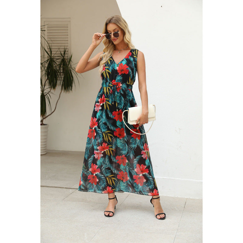 Dame Floral Maxi Kjole Stilla
