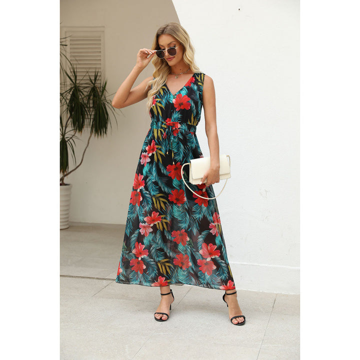 Dame Floral Maxi Kjole Stilla
