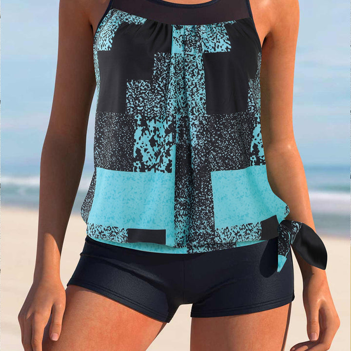 Dame Sporty Tankini-sæt med figurskæmmende snit Stilla