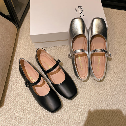 Dame Ballerinas med mode rem og klassisk design Stilla