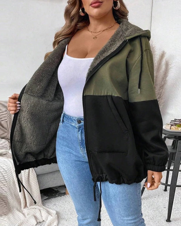 Dame casual overgangsjakke med dobbeltlaget fleece og justerbar kant Stilla