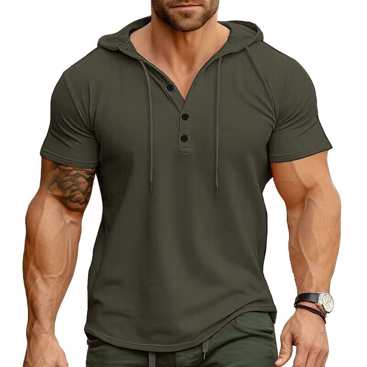 Herre Kortærmet Hoodie T-Shirt Stilla