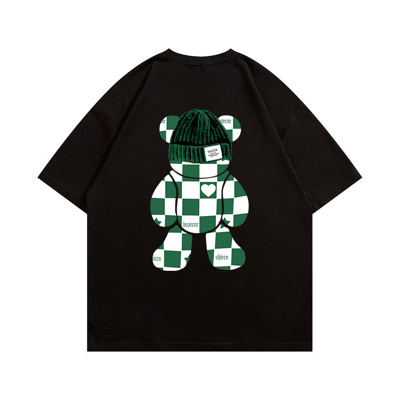Dame T-shirt med legende bjørnemotiv og moderne grafikdesign Stilla