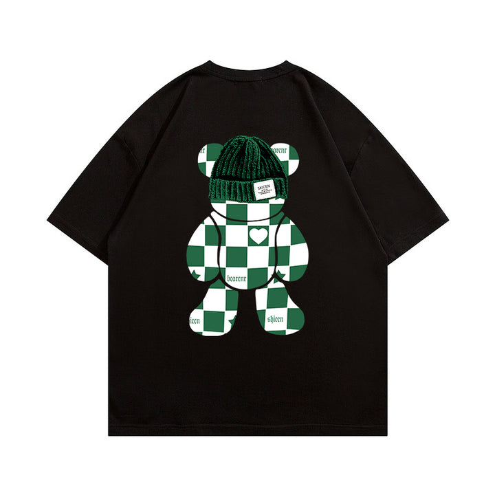 Dame T-shirt med legende bjørnemotiv og moderne grafikdesign Stilla