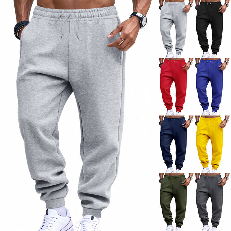 Herrer nan sporty sweat-joggingbuks med elastisk tunneltræk, ribkanter og dybe lommer Skovae