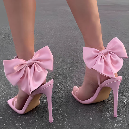 Dame elegante højhælede sandaler med raffineret sløjfedetail Stilla