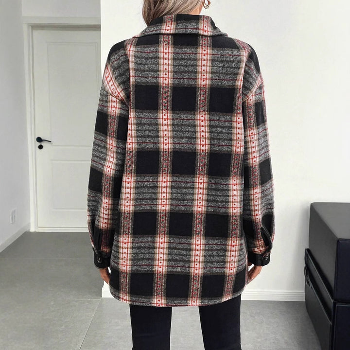 Dame ternet overshirt lavet af blødt flannel stof Stilla