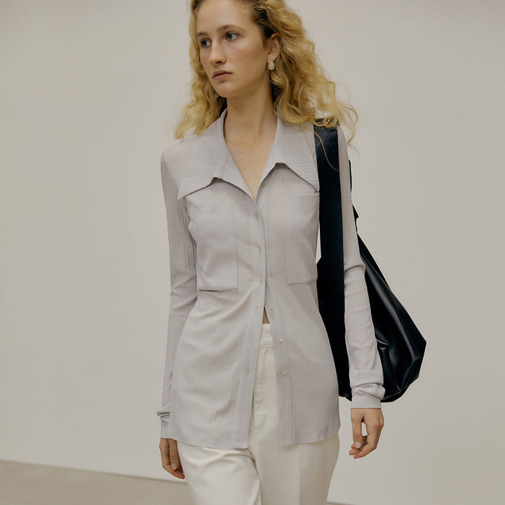 Dame Elegant Skjorte med struktureret Design Stilla