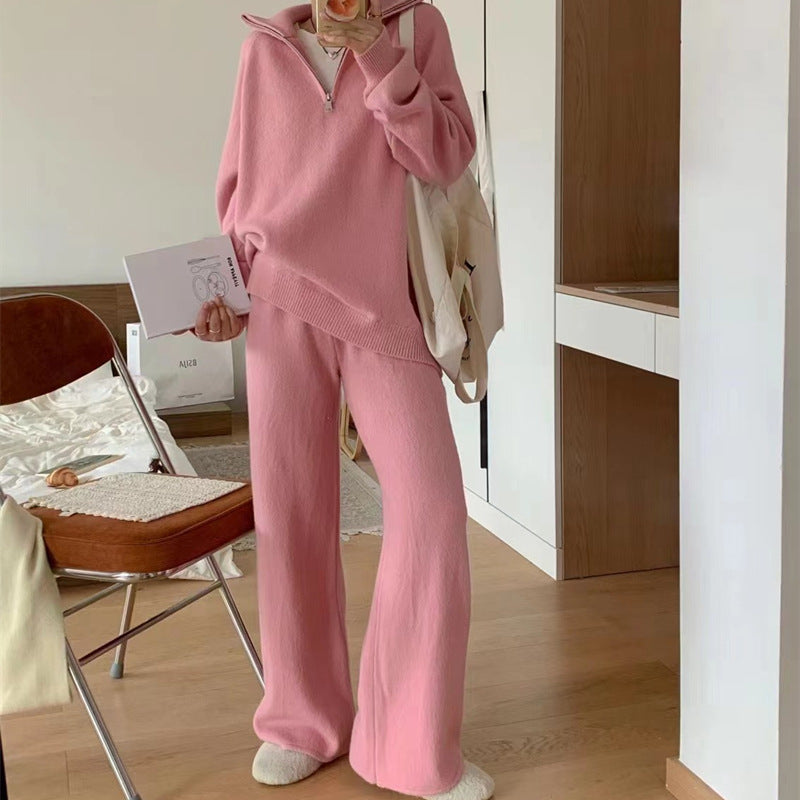Femme Cozy Halv-Zip Lounge Sæt Stilla