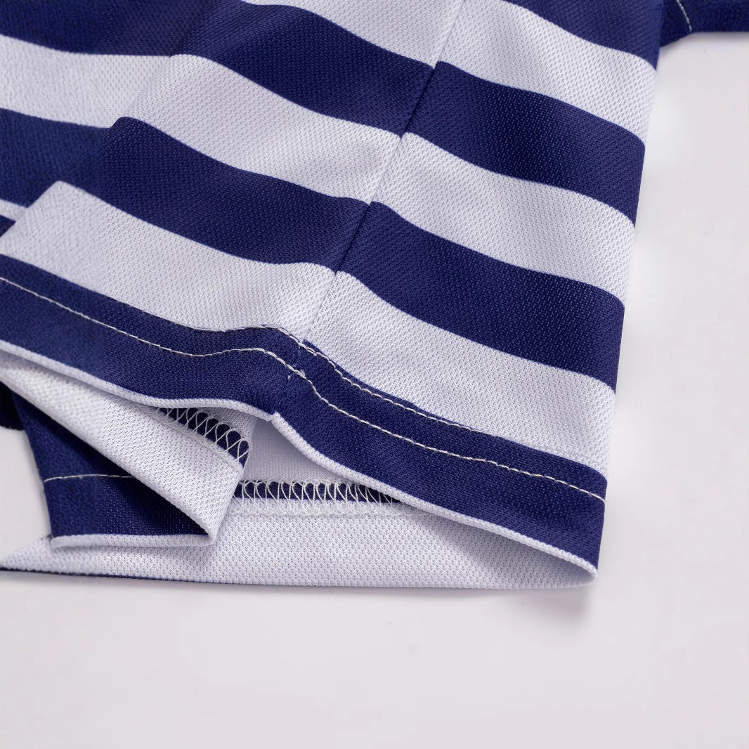 Herrer Langærmet Polo-shirt med moderne stribemønster og komfortabel krave Stilla
