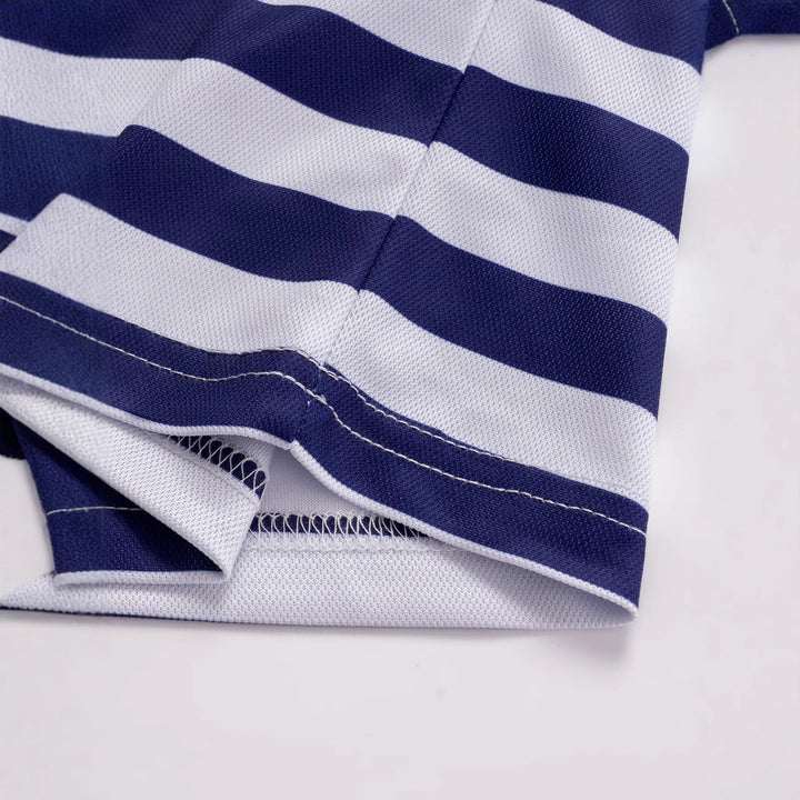 Herrer Langærmet Polo-shirt med moderne stribemønster og komfortabel krave Stilla