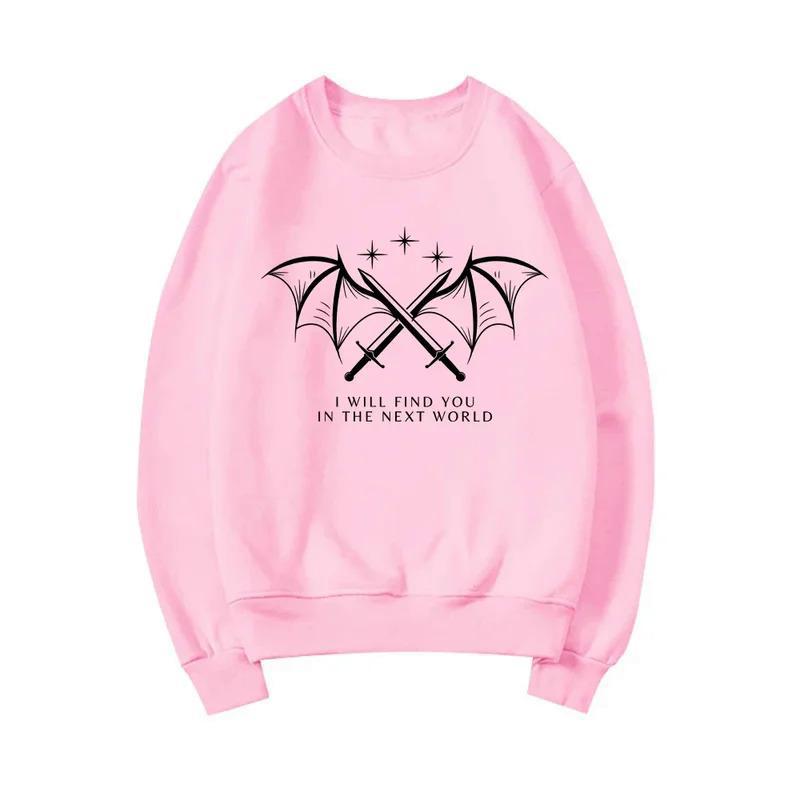 Kvinders sweatshirt med kunstnerisk grafisk design og inspirerende bogstaver Stilla