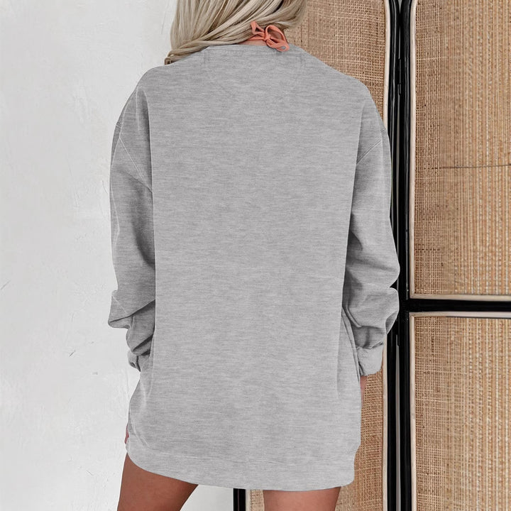 Dame afslappet sweatshirtkjole med rund halsudskæring og glatte ærmer Stilla