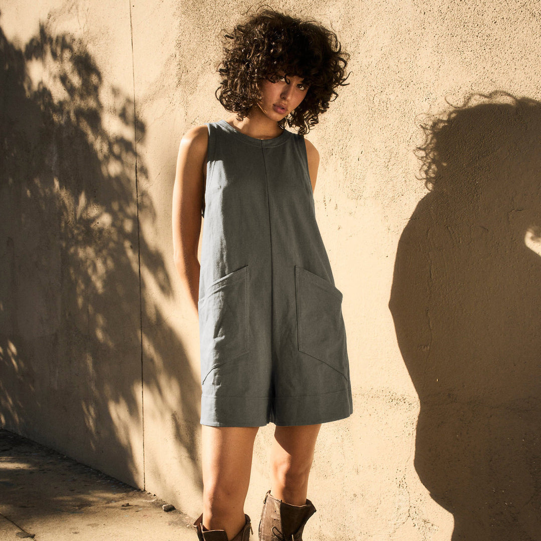 Dame Løs Jumpsuit med praktiske Lommer Stilla