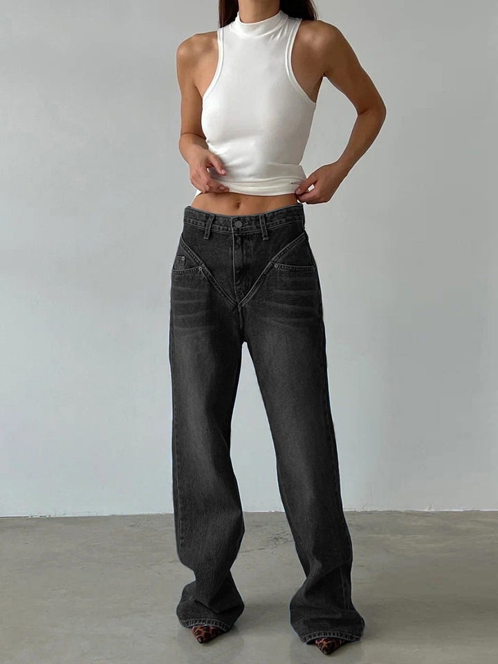 Damer Løst skåret jeans med unikt design Skovae