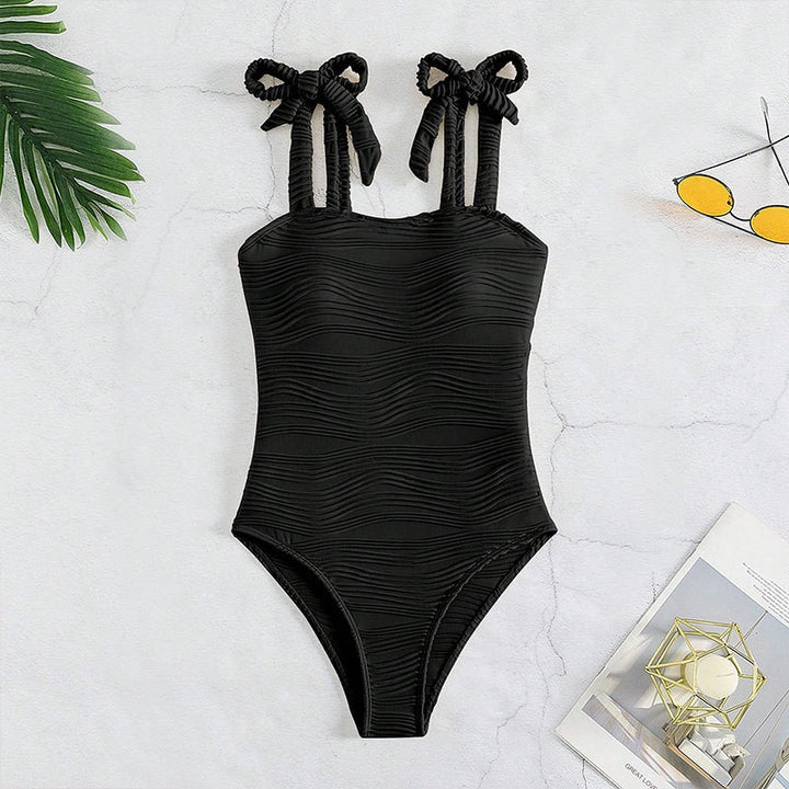 Dame One-Piece Badedragt med moderne Flæse-design Skovae