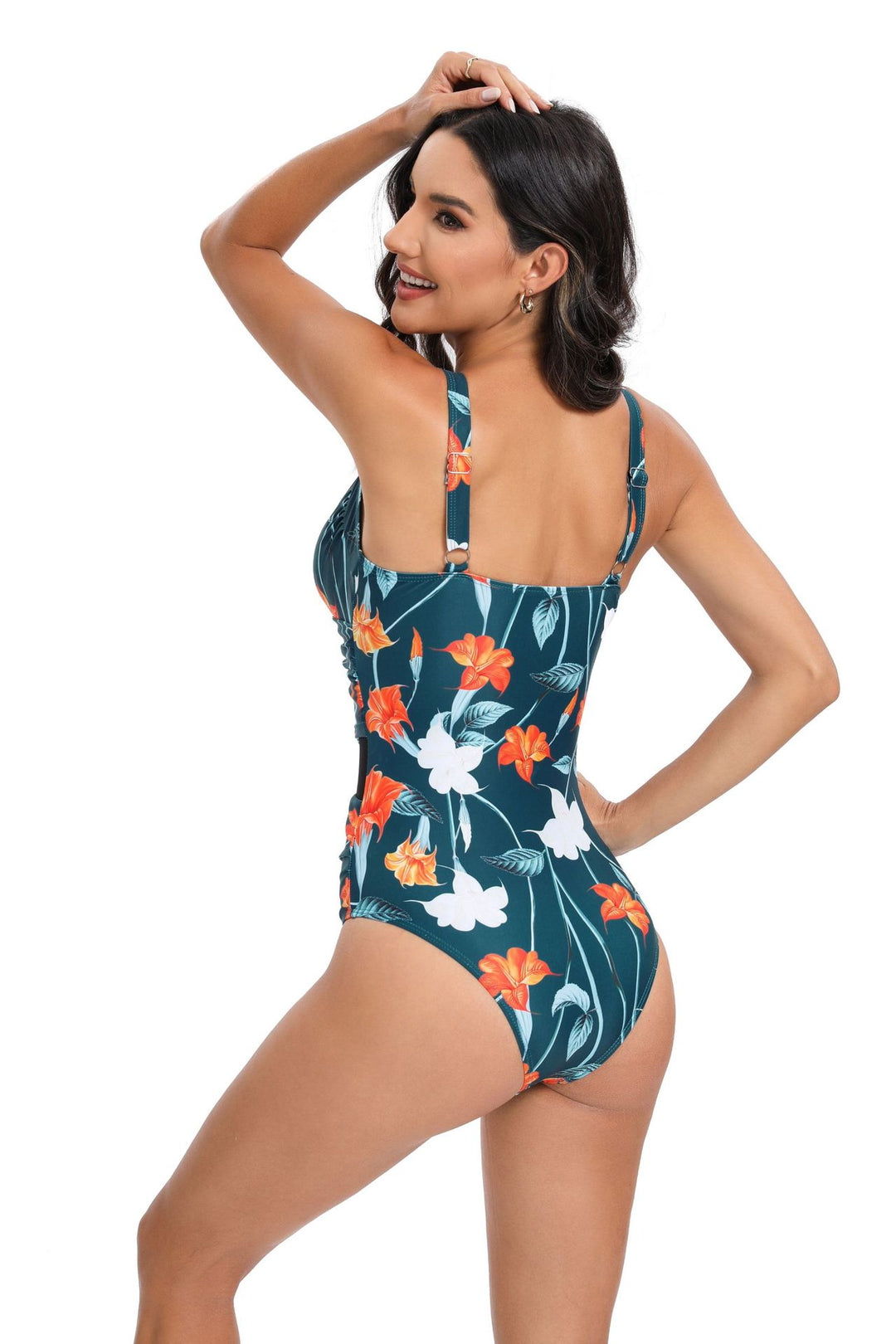 Dame Elegant Floral Wrap Én-delt Badedragt Stilla