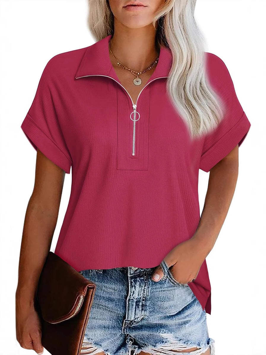 Dame Modern Zip-Up Fritidstop Stilla
