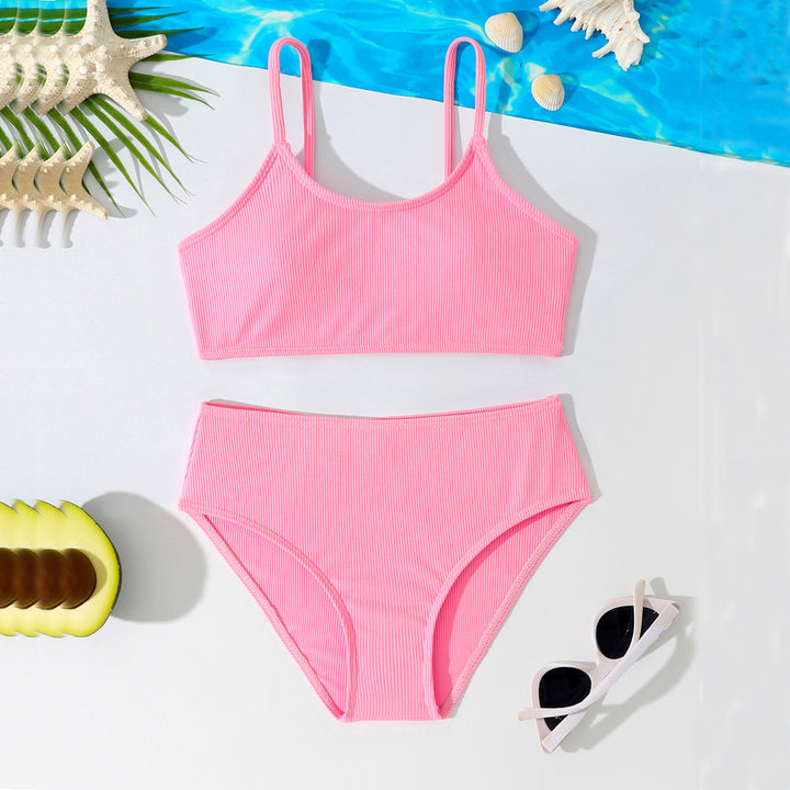 Dame Sport-Bikini-Sæt med højt udskårne trusser og smart rynkning Stilla