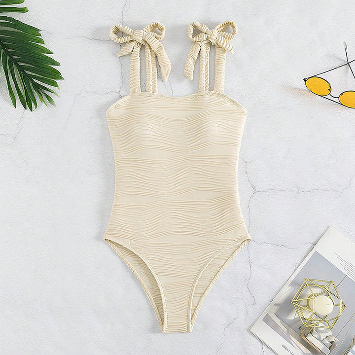 Dame Én-delt Badesuit med elegant Rüshe-detalje Skovae